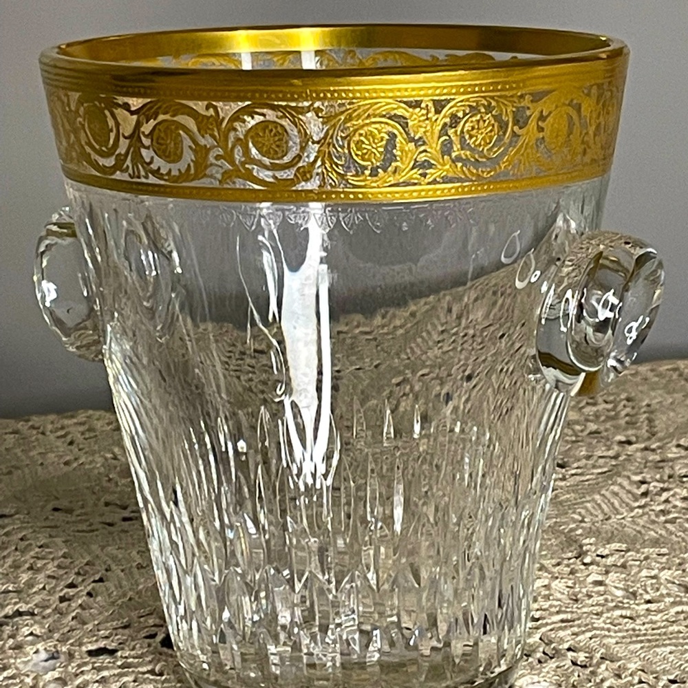 Vintage "Thistle" by St Louis Handcrafted Ice Bucket In Perfect Condition